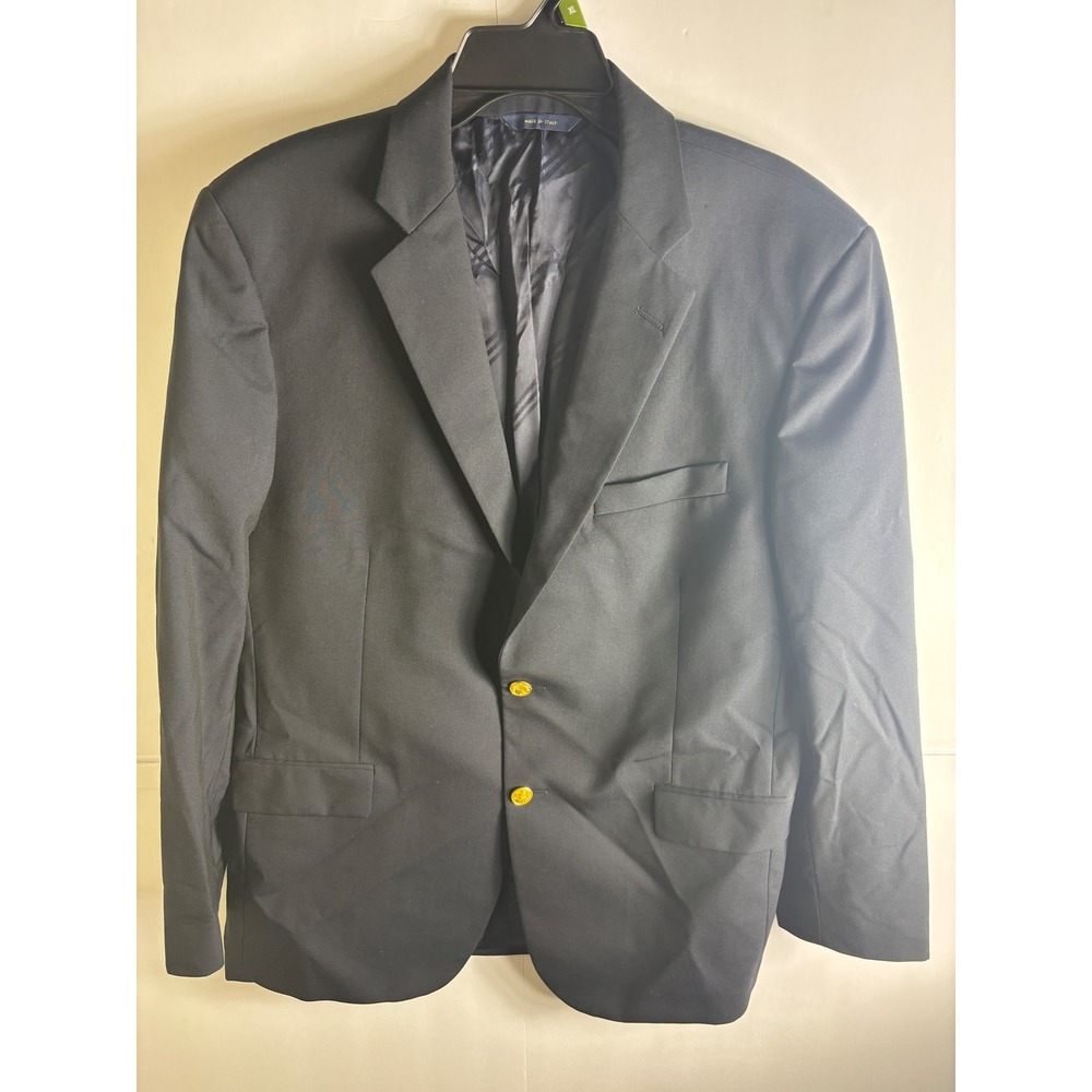 Brooks Brothers 1818 Madison Navy Blue Wool Blazer Loro Piana Italy 42R‎ Mens